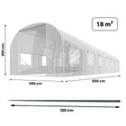 Plonos, tunel ogrodowy, 3-6m, 18m2, biały