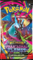 Pokemon TCG: Mega Evolution, Phantasmal Flames, Checklane Blister, Cottonee/Whimsicott, gra karciana, dodatek