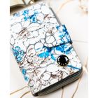 Portfel, biało-niebieski, skórzany, RFID, Peterson