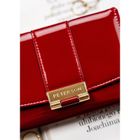 Portfel, bordowy, skóra ekologiczna, Peterson