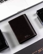 Portfel, brązowy, skórzany, Peterson