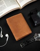 Portfel, brązowy, skórzany, Peterson