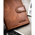 Portfel, brązowy, skórzany, Peterson
