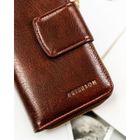 Portfel, ciemnobrązowy, skóra ekologiczna, Peterson