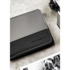 Portfel, czarno-szary, skóra ekologiczna, Peterson