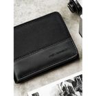 Portfel, czarny, skóra ekologiczna, Peterson