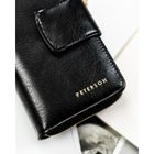 Portfel, czarny, skóra ekologiczna, Peterson