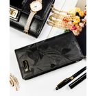 Portfel, czarny, skóra ekologiczna, Peterson