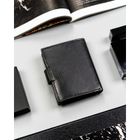 Portfel, czarny, skórzany, 4U Cavaldi
