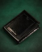 Portfel, czarny, skórzany, Peterson