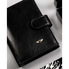 Portfel, czarny, skórzany, RFID, Peterson