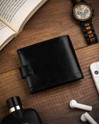 Portfel, czarny, skórzany, RFID, Rovicky