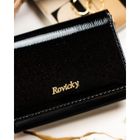 Portfel, czarny, skórzany, Rovicky