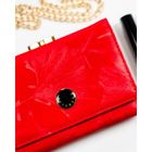 Portfel, czerwony, skóra ekologiczna, Peterson