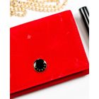 Portfel, czerwony, skóra ekologiczna, Peterson