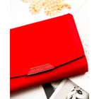 Portfel, czerwony, skóra ekologiczna, Peterson