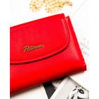 Portfel, czerwony, skóra ekologiczna, Peterson