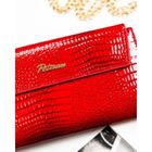 Portfel, czerwony, skóra ekologiczna, Peterson