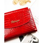 Portfel, czerwony, skóra ekologiczna, Peterson