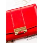 Portfel, czerwony, skóra ekologiczna, Peterson