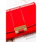 Portfel, czerwony, skóra ekologiczna, Peterson