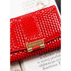 Portfel, czerwony, skóra ekologiczna, Peterson