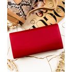 Portfel, czerwony, skóra naturalna i ekologiczna, Peterson