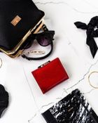 Portfel, czerwony, skórzany, Peterson