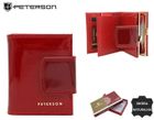 Portfel, czerwony, skórzany, Peterson