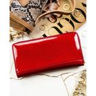 Portfel, czerwony, skórzany, Peterson