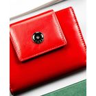 Portfel, czerwony, skórzany, Peterson