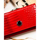 Portfel, czerwony, skórzany, Peterson