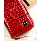 Portfel, czerwony, skórzany, Peterson