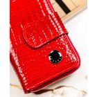 Portfel, czerwony, skórzany, Peterson