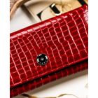 Portfel, czerwony, skórzany, Peterson