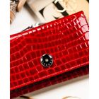 Portfel, czerwony, skórzany, Peterson