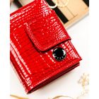 Portfel, czerwony, skórzany, Peterson