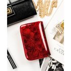 Portfel, czerwony, skórzany, Peterson