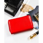 Portfel, czerwony, skórzany, RFID, Rovicky