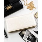 Portfel, ecru, skóra ekologiczna, Peterson