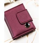 Portfel, fioletowy, skóra naturalna i ekologiczna, Peterson