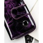 Portfel, fioletowy, skóra naturalna i ekologiczna, Peterson