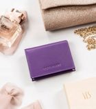 Portfel, fioletowy, skórzany, Peterson