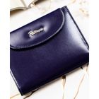 Portfel, fioletowy, skórzany, Peterson