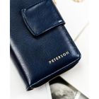 Portfel, granatowy, skóra ekologiczna, Peterson