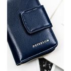 Portfel, granatowy, skóra ekologiczna, Peterson