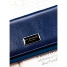 Portfel, granatowy, skóra ekologiczna, Peterson