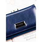 Portfel, granatowy, skóra ekologiczna, Peterson