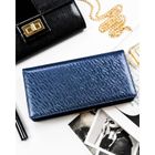 Portfel, granatowy, skóra ekologiczna, RFID, Peterson