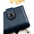 Portfel, granatowy, skóra ekologiczna, RFID, Peterson